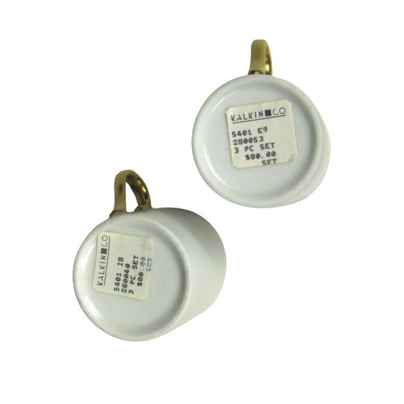 Mike and Ally Set of 6 Espresso Cups Saucers Spoons Gold Rim Porcelain Turkish - Picture 4 of 13